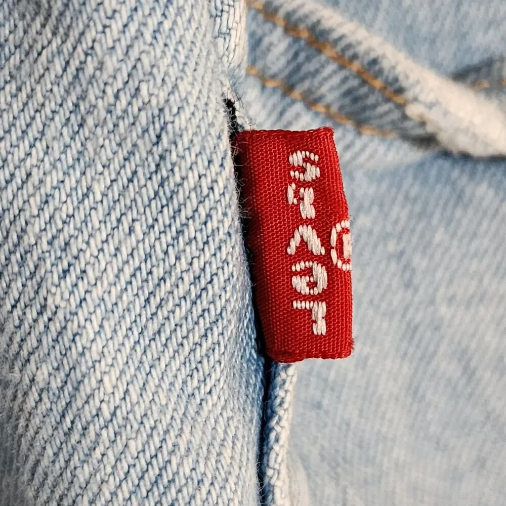 Levi's 501 XX Mens Straight Button-Fly Jeans 34/30 Blue Cotton-Blend 00501-3184 - Picture 9 of 16